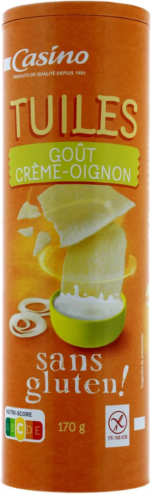 Tuiles goût crème oignon sans gluten
