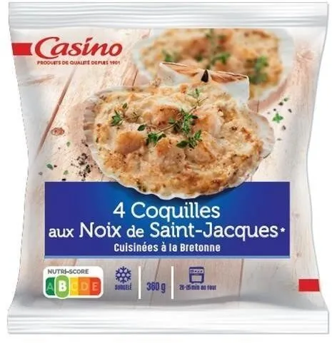 Coquilles aux noix de Saint jacques cuisinées à la Bretonne