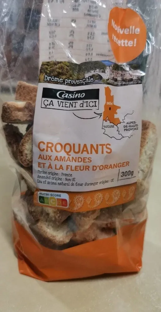 Croquants aux amandes et à la fleur d'oranger
