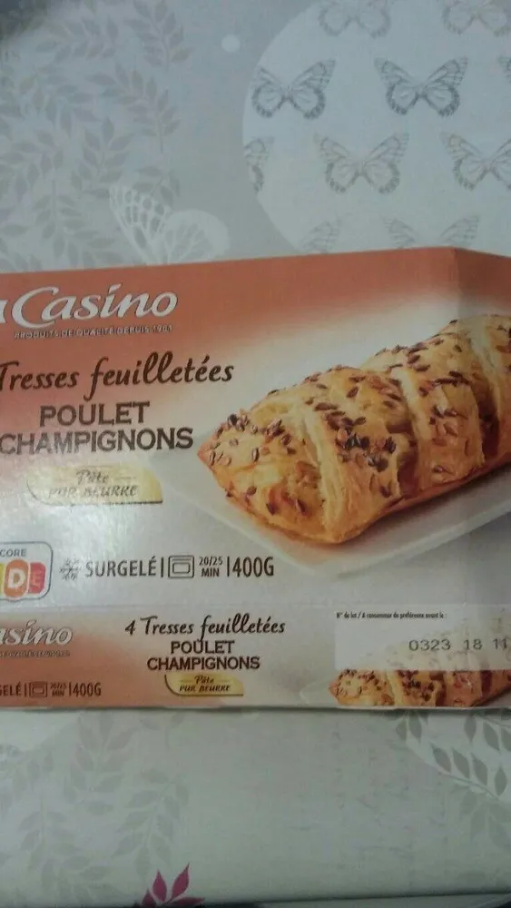 Tresse poulet champignons