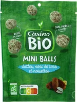 Mini boules de fruits Bio séchés Dattesnoisettesnoix de coco