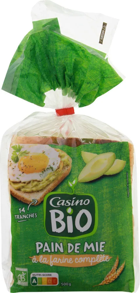 PAIN DE MIE BIO A LA FARINE COMPLETE