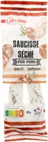 Saucisse sèche courbe pur porc qualité supérieure
