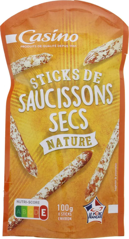 Sticks de saucissons secs nature