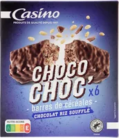 Barres de céréales chocolat riz roufflé
