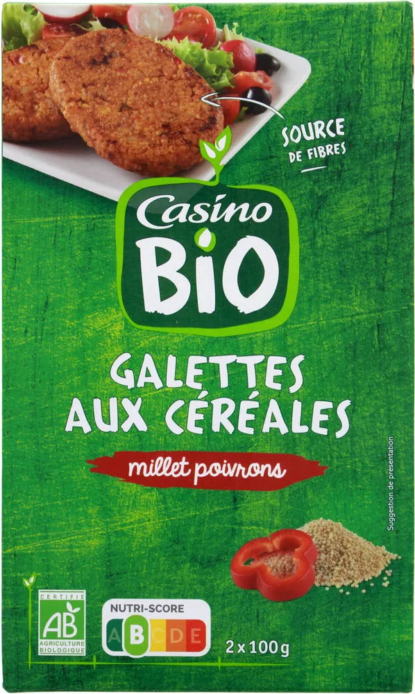 Galettes millet poivrons Bio