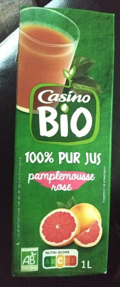 Jus de pamplemousse rose 100% pur jus