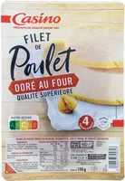 Filet de poulet doré au four 4 tranches épaisses