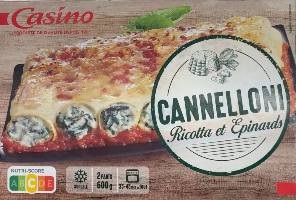Cannelloni Ricotta et Epinatds