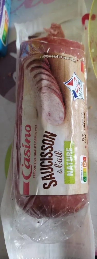 Saucisson à l'ail pur porc nature