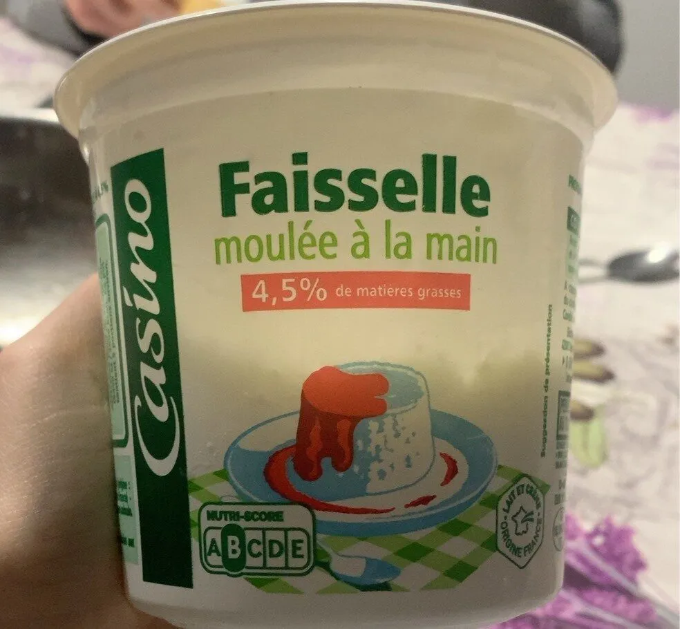 Faisselle moulée à la main , 4,5% de mat. gr. sur produit fini