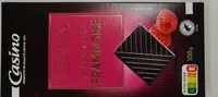 Chocolat noir aux éclats de framboise