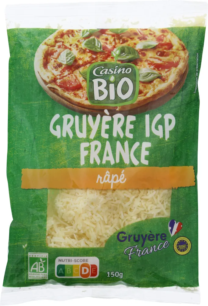 Gruyère IGP France BIO râpé