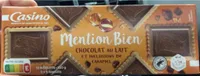 Mention bien chocolat au lait et inclusions de caramel