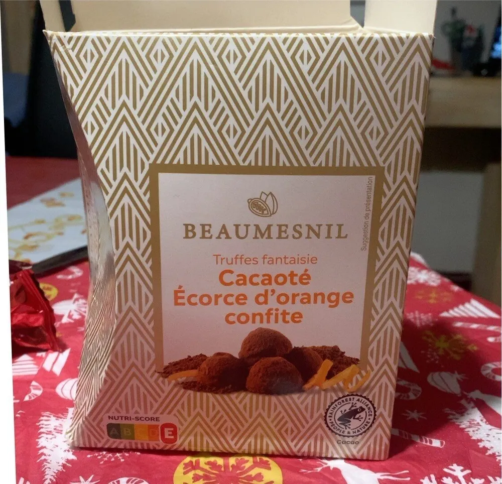 Beaumesnil Truffes fantaisie ecorces doranges confites