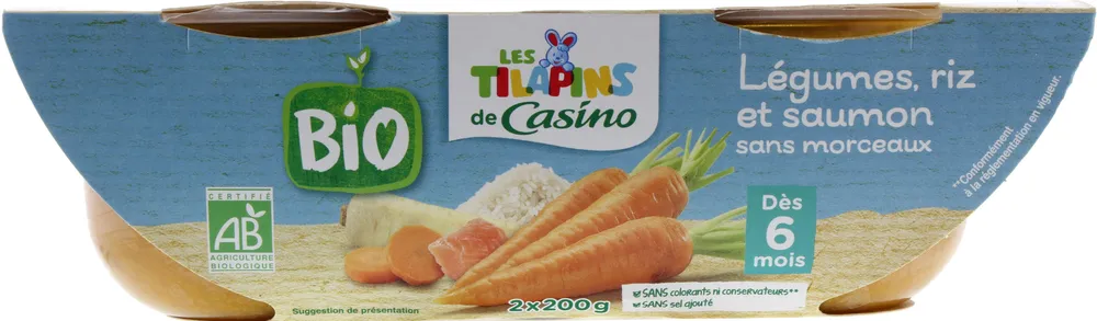 Légumes Riz Saumon, sans morceaux