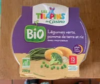 Repas bebe Legumes verts, pomme de terre et riz
