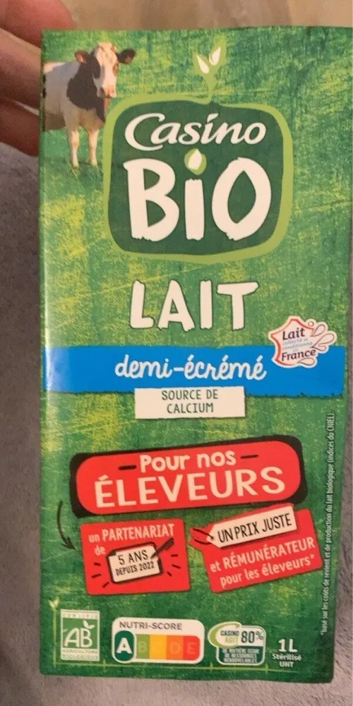 Lait demi écrémé