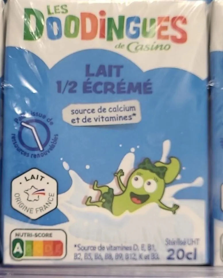 Lait demi écrémé Doodingues by Casino