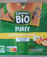 Purée pommes pêches abricots