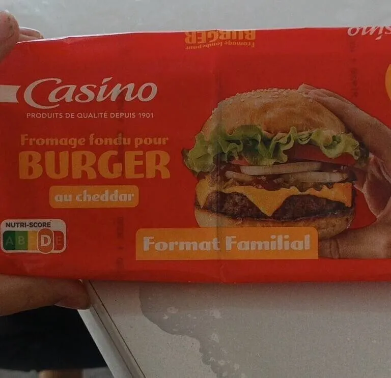Fromage fondu pour burger au cheddar