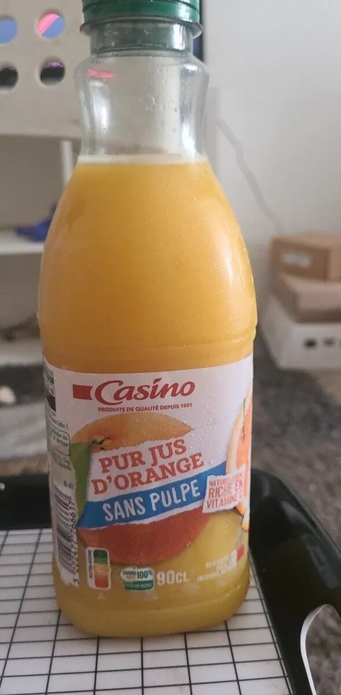 Pur jus D'orange sans pulpe