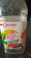 Jus de pamplemousse rose avec pulpe
