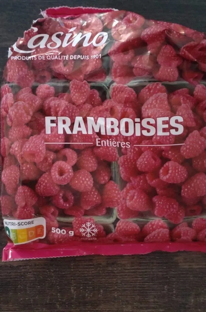 Framboises entières