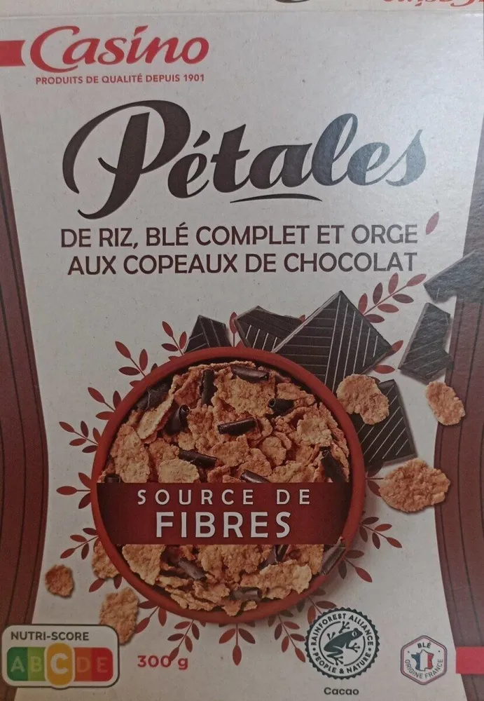 Pétales aux copeaux de chocolat noir