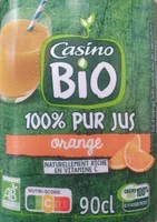 Casino Bio 100% pur jus "orange"