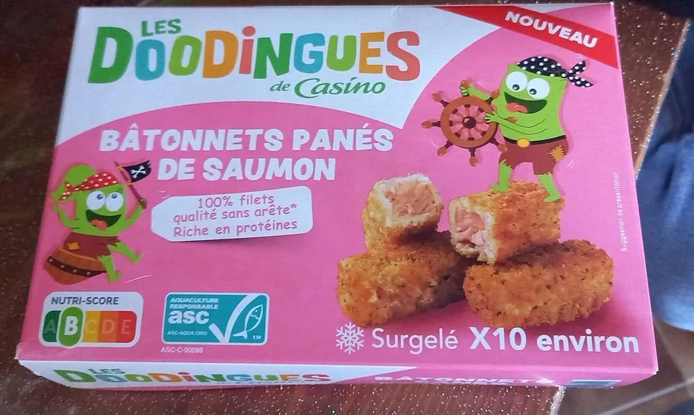 Bâtonnet panés de saumons