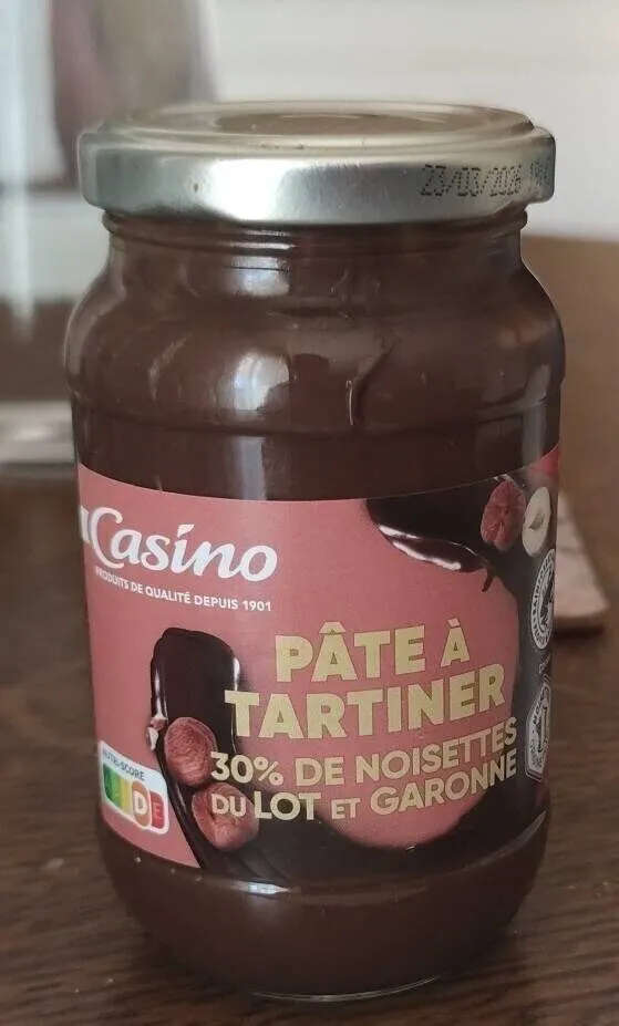 Pâte à tartiner 30% de noisettes du Lot et Garonne