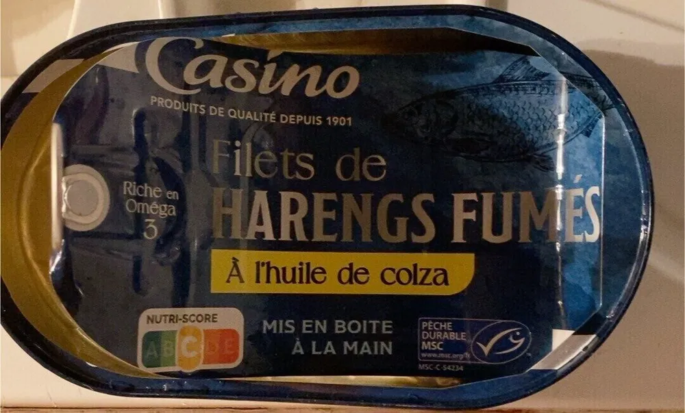 Filets de harengs fumés