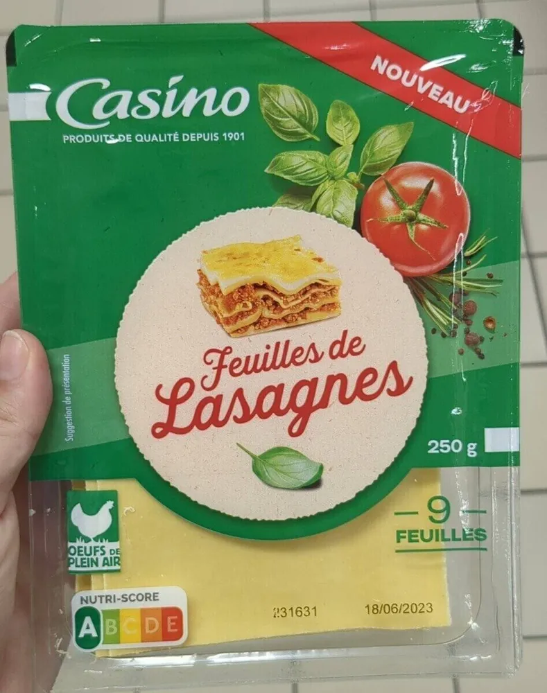 Feuilles de lasagne