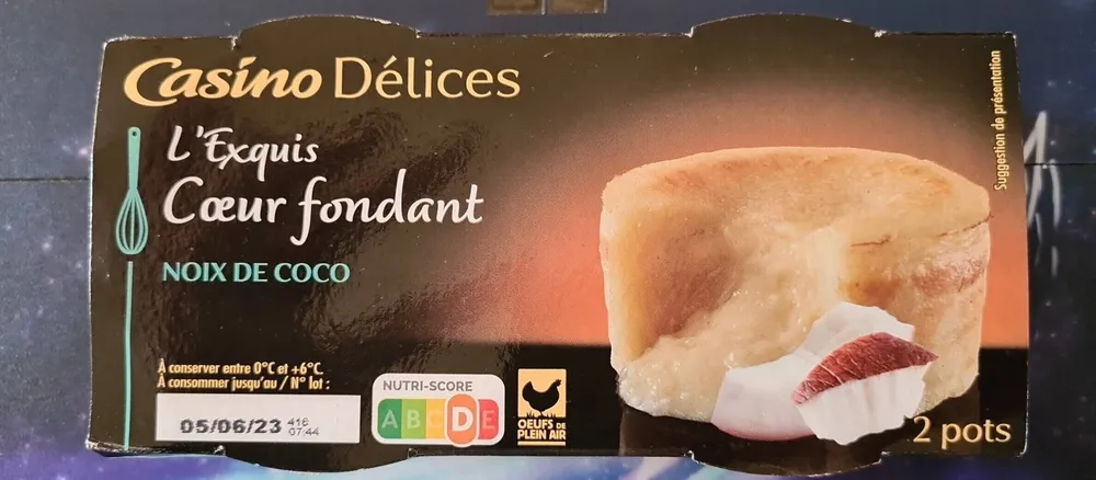 L'exquis cœur fondant noix de coco
