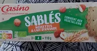 Sablés noisettes et lait d'amande