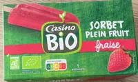 Bâtonnets Sorbet plein fruit fraise