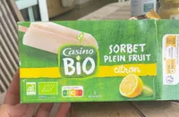 Batônnets Sorbet plein fruit Citron