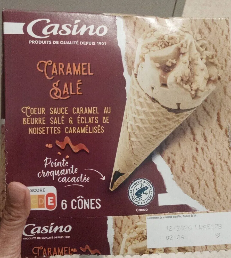 Glace au caramel salé