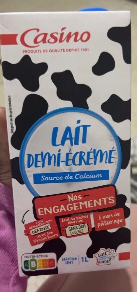 Lait demi écrémé