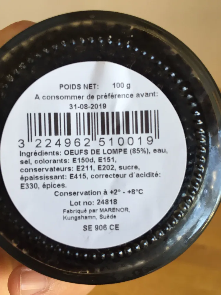 Oeufs De Lompe Noir Verrine