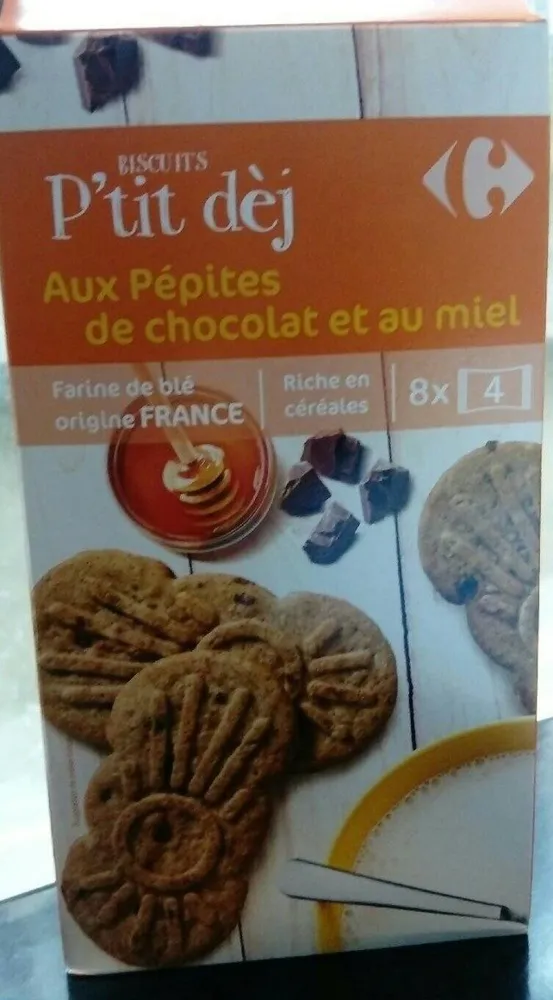 Biscuit p'tit déj aux pépites de chocolat et au miel