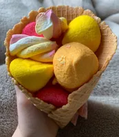 Cornet gaufrette et guimauve assorties