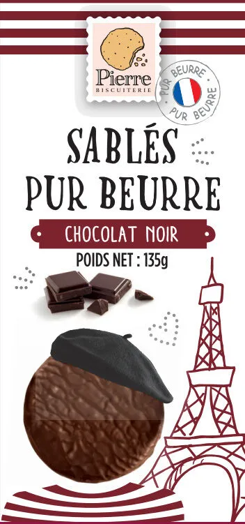 Sablés pur beurre enrobés de chocolat noir