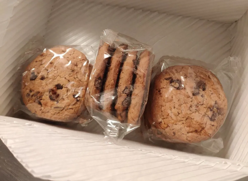 Petits cookies nougatine pépites chocolat