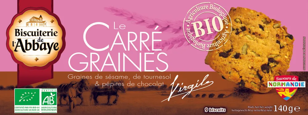 Le Carré Graines graines de sésame, de tournesol et pépites de chocolat