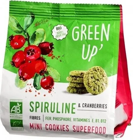Mini cookies superfood Spiruline & cranberries