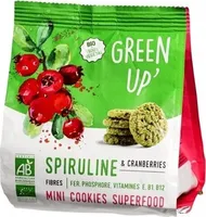 Mini cookies superfood Spiruline & cranberries