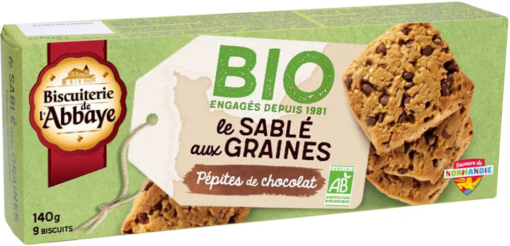 Le Sablé aux Graines Pépites de chocolat BIO