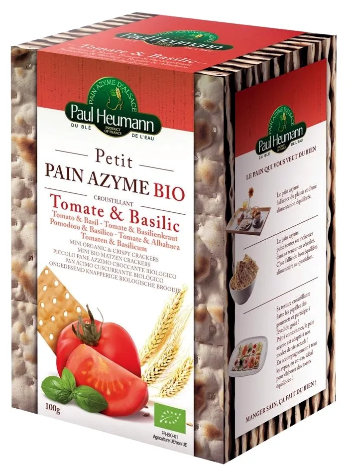 Petit Pain Azyme biologique Tomate & Basilic Paul Heumann
